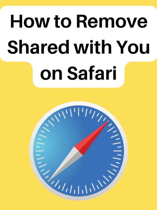 How To Remove Shared With You On Safari