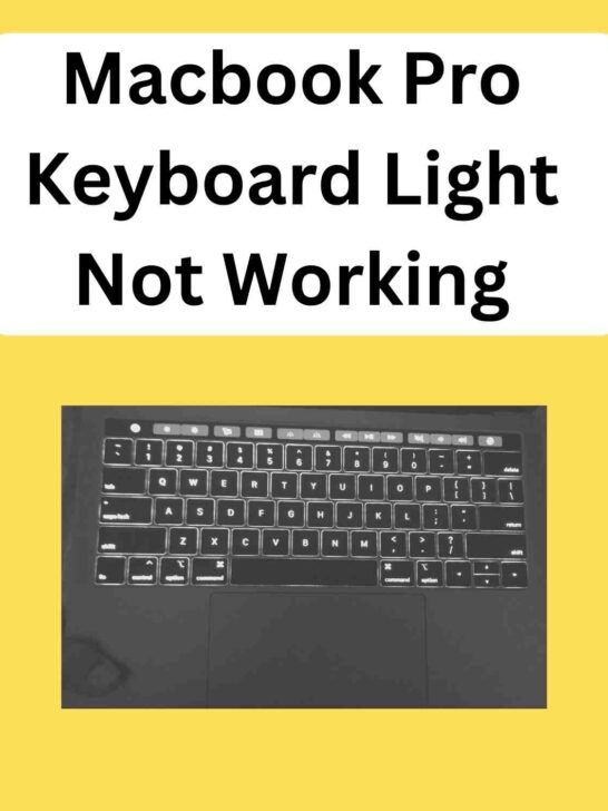 Macbook Pro Keyboard Light Not Working