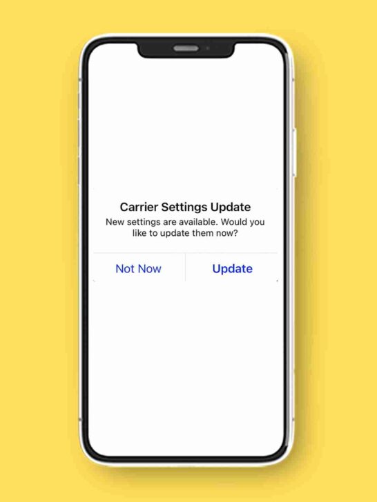 Carrier Setting Update At&T